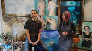 Lícius Bossolan e Martha Werneck fazem palestra e visita guiada na exposição ‘Vladimir Machado 50 anos’, no Centro Cultural Correios RJ