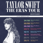 Taylor Swift confirma datas de shows no Brasil, México e Argentina da turnê Eras; veja as datas