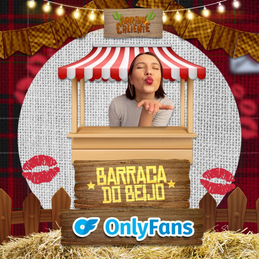 Barraca do Beijo do OnlyFans: fãs poderão beijar suas musas em festa julina +18