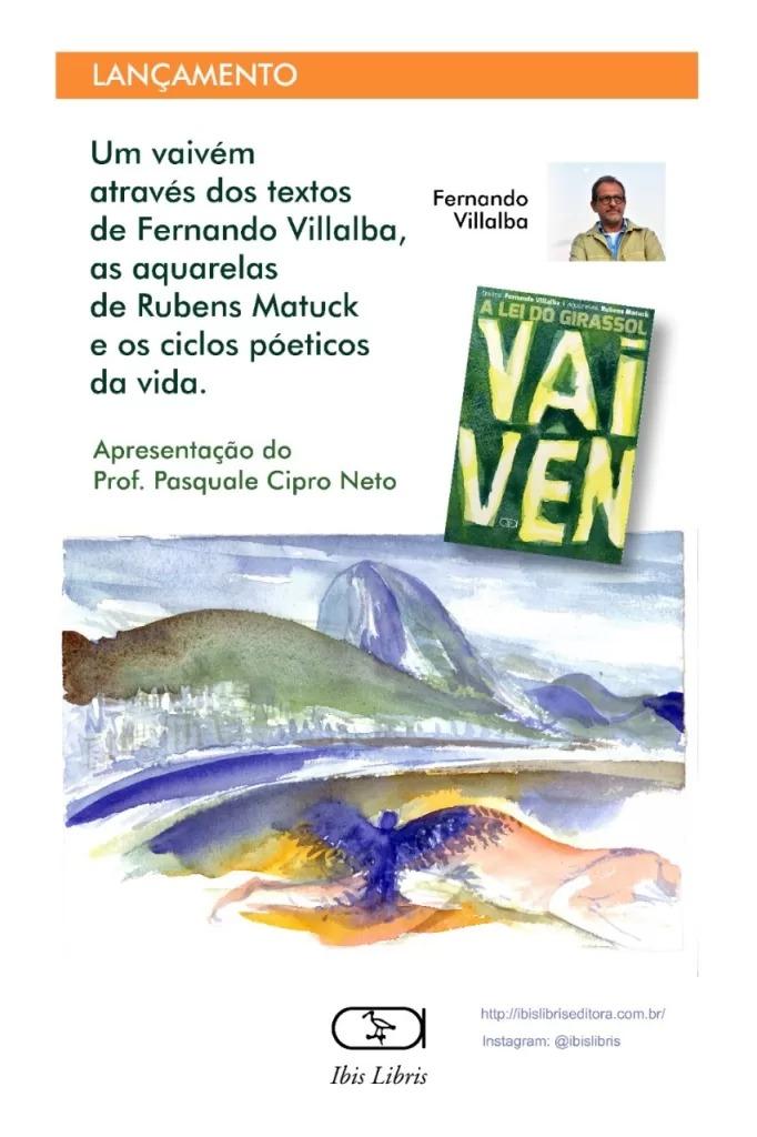 Ibis Libris Editora realiza a Ponte de Versos dia 19 (terça), com  Fernando Villalba, que lança livro na Bienal do Rio.