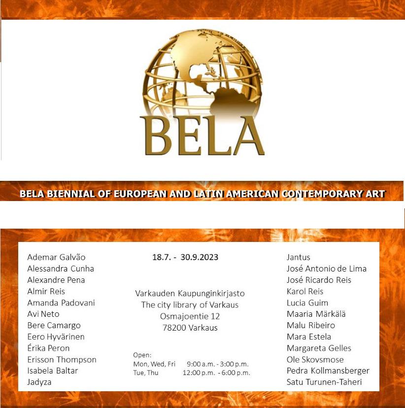 BELA – Bienal Europeia e Latino-Americana de Arte Contemporânea abre sua 6ª edição,  com o tema ‘Arte, Vida e Sustentabilidade’