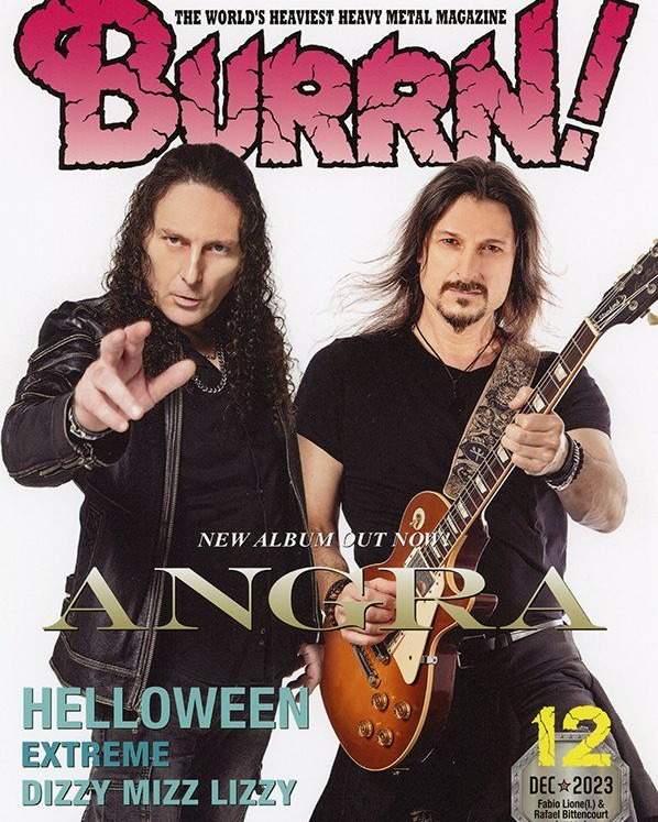 Angra ganha capa na tradicional revista japonesa Burrn! com destaque para o novo álbum Cycles of Pain