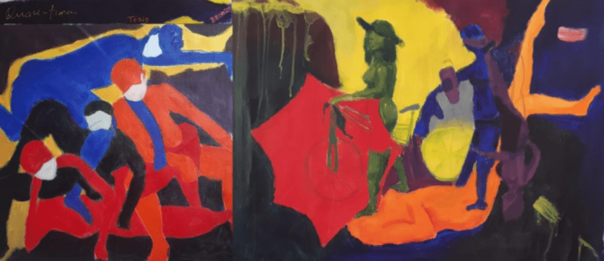 Nando Paulino apresenta a exposição ‘Sobreposições’, com pinturas que refletem a experiência humana