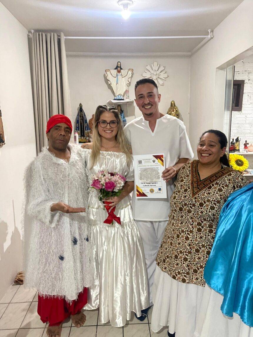 Miss Bumbum Bruna Dias se casa na umbanda, defende relação aberta e é atacada na web: “nova fase”