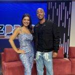 Amanda Françozo recebe o neto do humorista Mussum em seu programa