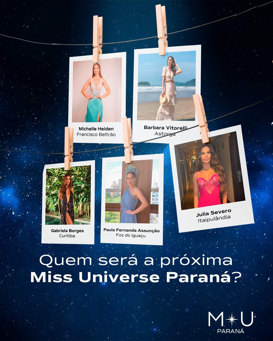 Julia Severo, de Itaipulândia, está entre os cinco nomes para ser a próxima Miss Univese Paraná 2025