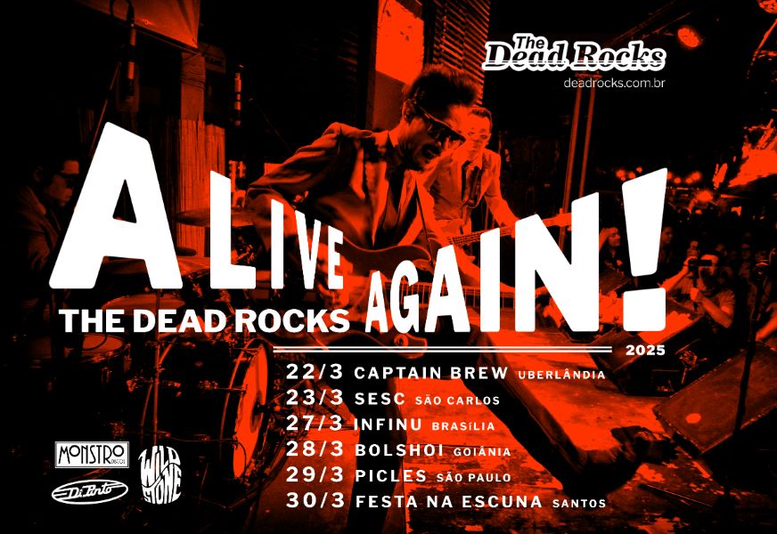 The Dead Rocks anuncia turnê que marca a volta de uma das mais importantes bandas de surf music nacional 1 The Dead Rocks anuncia turnê que marca a volta de uma das mais importantes bandas de surf music nacional
