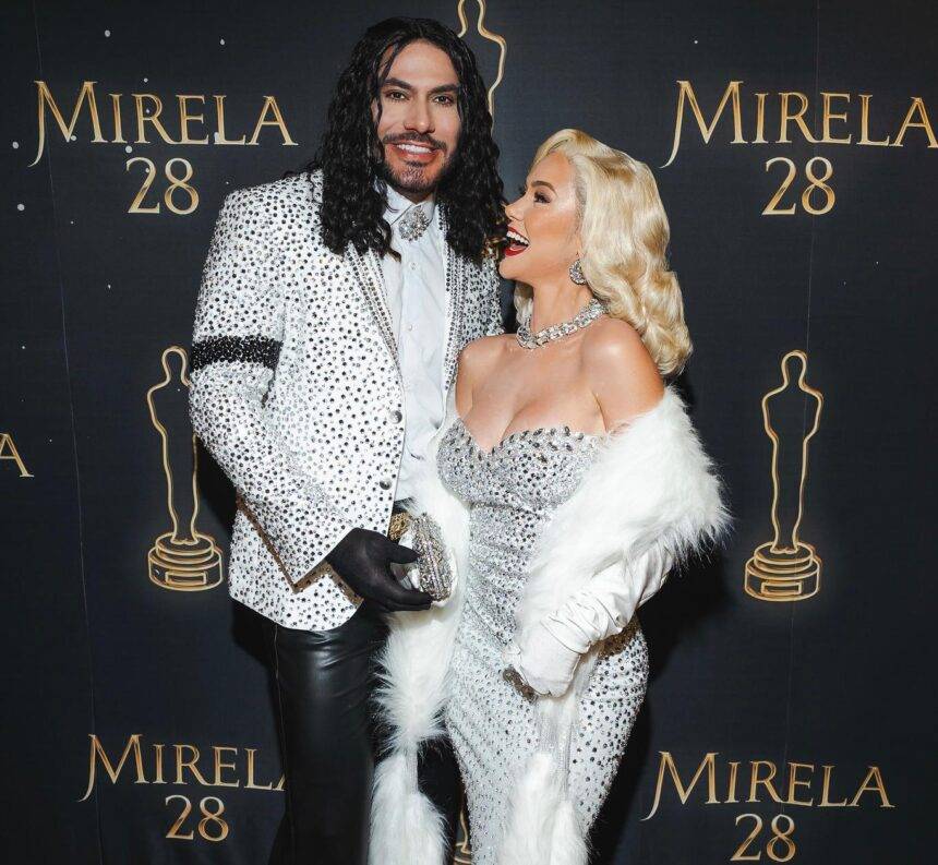 Mirela Janis e Yugnir se transformaram em Madonna e Michael Jackson em noite cinematográfica 