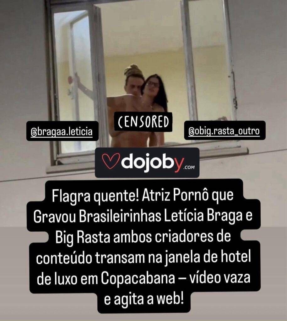 Influenciadora Leticia Braga é flagrada gravando conteúdo adulto em famoso arranha-céu de Copacabana