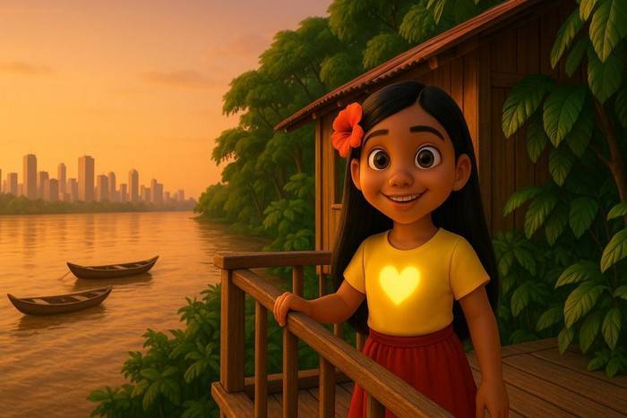 Clipe animado de Liz Amazônia estreou nesta sexta com história inspirada na infância da cantora