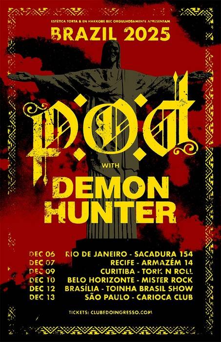 Turnê conjunta de P.O.D. e Demon Hunter percorrerá seis cidades brasileiras em dezembro