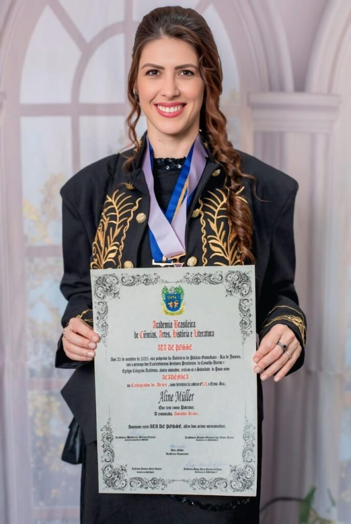 Aline Müller é nomeada membro imortal da ABRASCI: o cinema brasileiro ganha nova voz