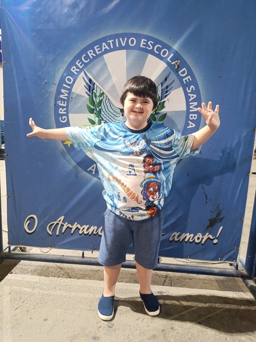 Com apenas 7 anos, Gabriel Breia será "musinho" do Arranco na Marquês de Sapucaí