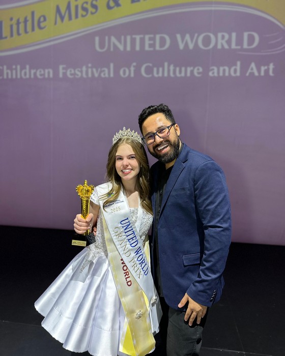 Lorena Blankenheim brilha em Dubai e é eleita United World Grand Prix no Little Miss & Little Mister United World 2025