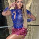 Instrumentos da bateria da Rosas de Ouro são personalizados com a imagem da rainha Ana Beatriz Godoi para o Carnaval 2026