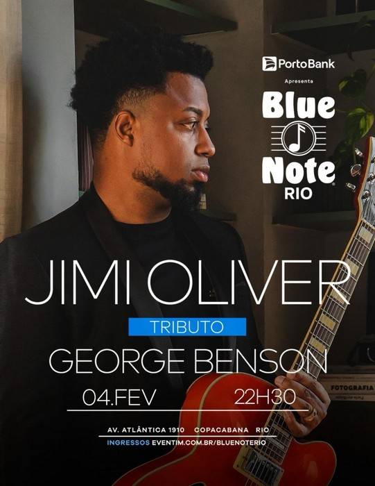 Jimi Oliver desafia o palco do Blue Note Rio com tributo a George Benson