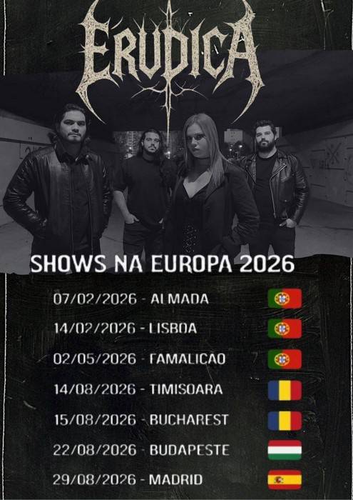 Erudica, banda de Melodic Death Metal anuncia turnê europeia e lança single “Resistance Unchained”