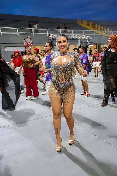 Jéssica Amaral retorna ao carnaval com fantasia escandalosa