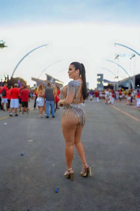 Jéssica Amaral retorna ao carnaval com fantasia escandalosa