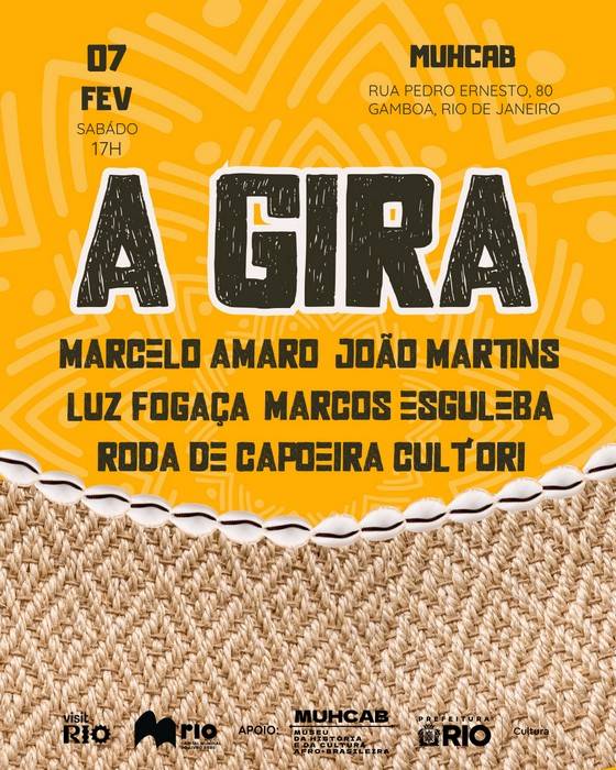 Festival A Gira: Um encontro de samba, capoeira e música ao vivo no MUHCAB