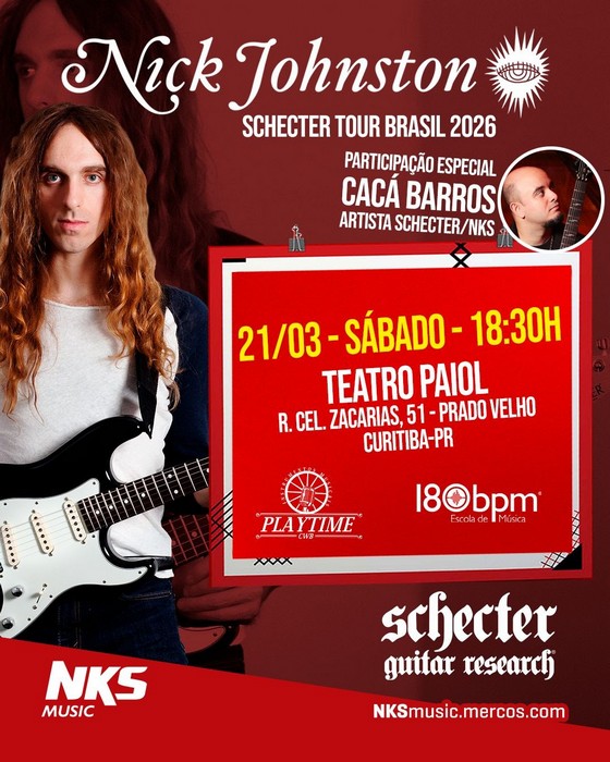 Nick Johnston chega a curitiba: Um evento imperdível para guitarristas e fãs de Heavy Metal