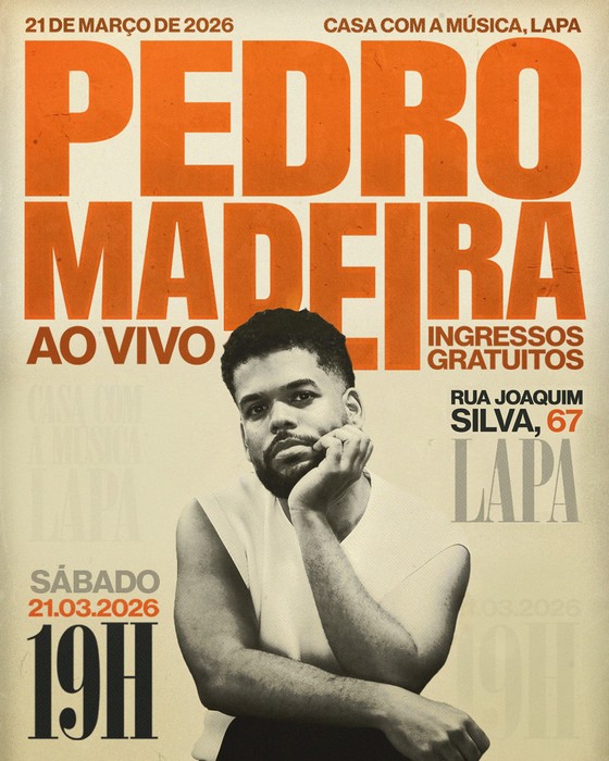 Revelado por Iza e Apadrinhado por lenda do Pop Rock, Pedro Madeira faz show gratuito na Lapa
