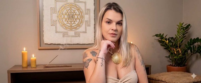 Marcela Loah, a Sereya, estreia como apresentadora do Papo com Pijama da Revista Sexy