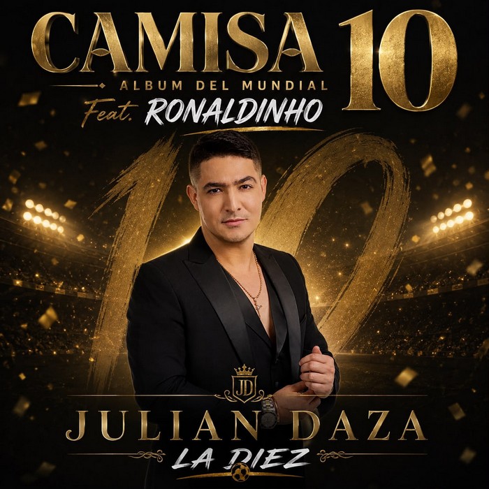 Cantor colombiano Julián Daza é escolhido por Ronaldinho Gaúcho para estrelar "La Diez", novo hino do futebol
