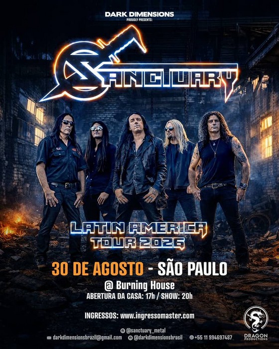 Sanctuary Celebra 40 Anos com Show Histórico e Material Inédito em São Paulo