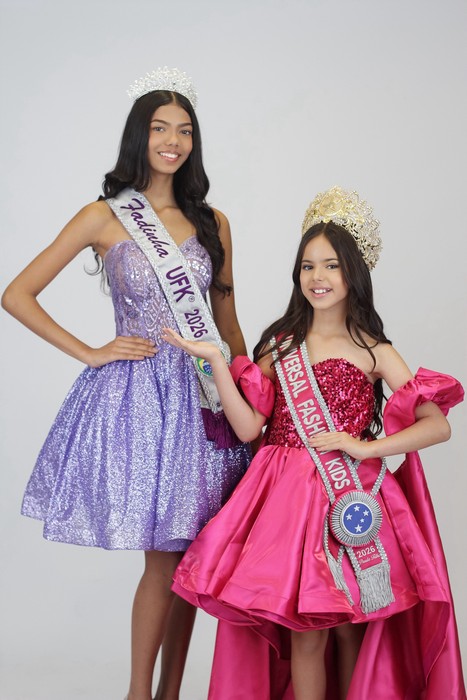 Sophia Guerra é a grande vencedora da seletiva Fadinha UFK e foi coroada pela estrela Universal Fashion Kids Athena Emerim