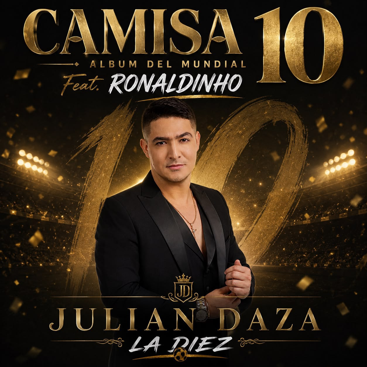 Julián Daza se une a Ronaldinho Gaúcho en “La Diez”, el nuevo himno entre fútbol y música