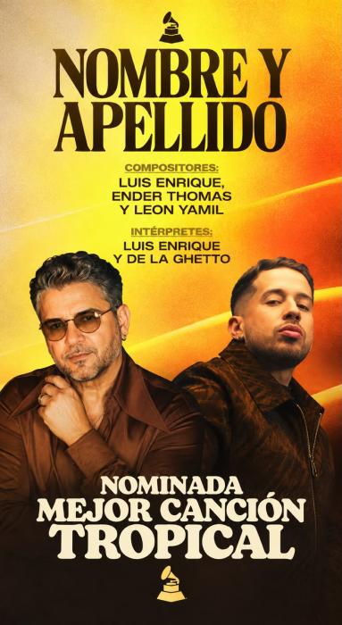 De La Ghetto recibe su quinta nominación al Latin Grammy con la colaboración “Nombre y Apellido”