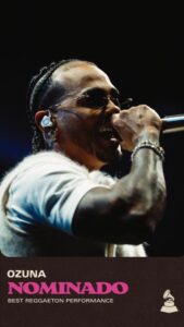 Ozuna brilla con nueva nominación al Latin Grammy 2026 por “Una aventura”